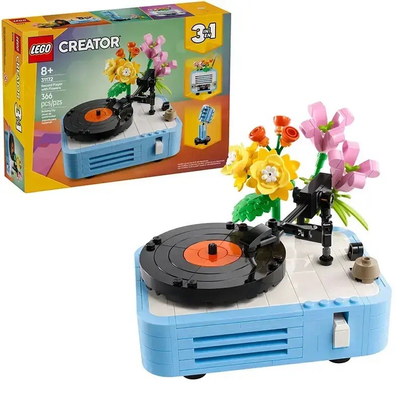 لگو 366 تکه سری Creator 3in1 مدل Record Player with Flowers کد 31172