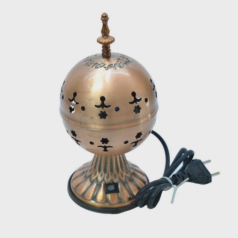 اسفند دود کن برقی کروی رنگ مسی