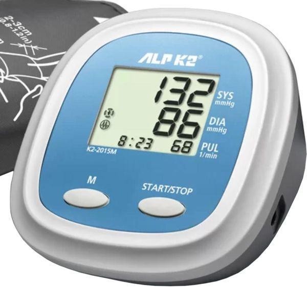 فشارسنج دیجیتال بازویی آلپیکادو مدل K2-2015M با دقت بالینی، نمایش ضربان قلب و آریتمی، حافظه 60 عدد، محاسبه میانگین، م...