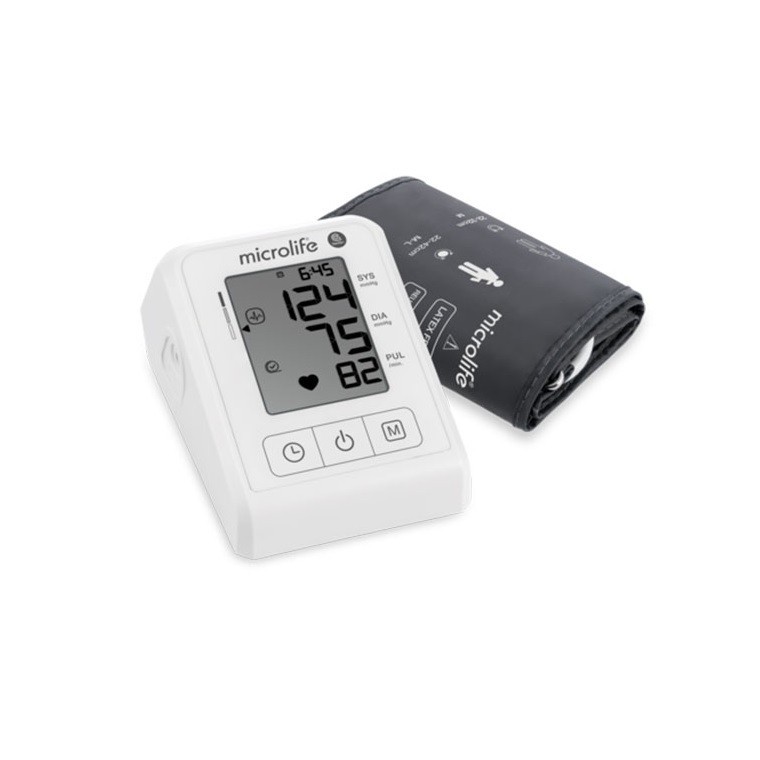 فشارسنج بازویی دیجیتال مایکرولایف مدل BP B1 Classic با قابلیت تشخیص آریتمی، نمایش میانگین نتایج و ذخیره 30 رکورد اندا...