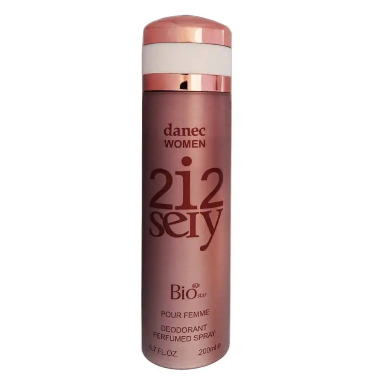 اسپری بدن زنانه Bio Star Danec Women 212 Sexy حجم 200 میلی لیتر رایحه گرم و شیرین