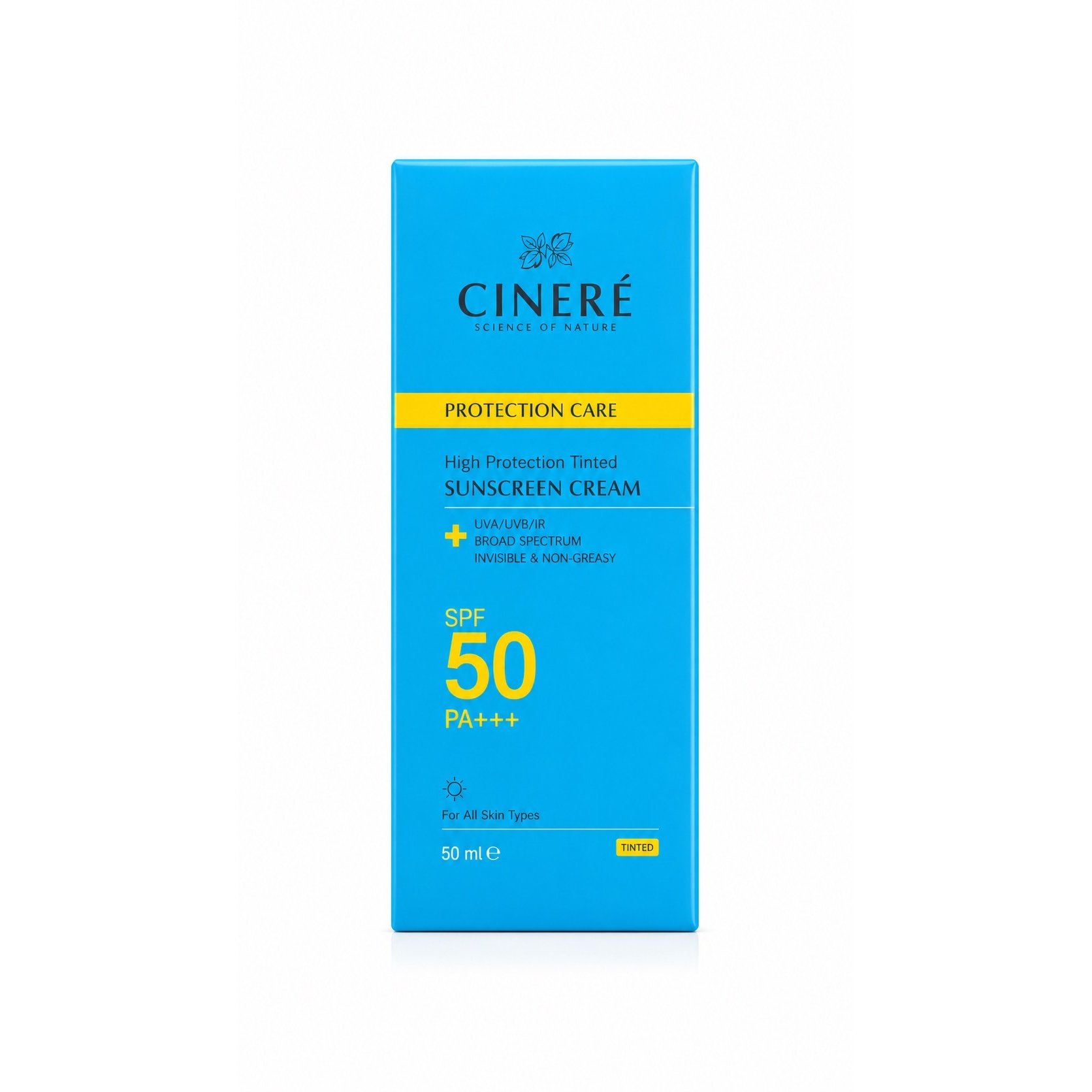 کرم ضد آفتاب رنگی سینره SPF 50 مدل Tinted Sun Care رنگ لایت بژ مناسب پوست نرمال تا خشک