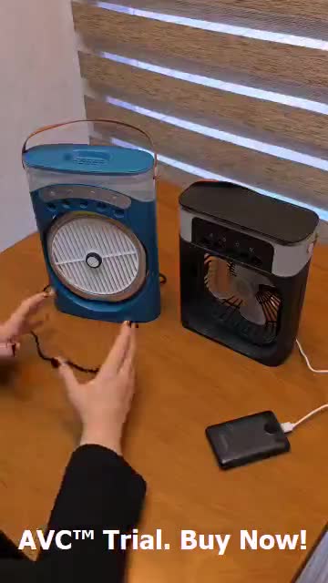 پنکه شارژی مدل مه پاش LED دار YT M 2052 ظرفیت 3600 میلی آمپر ساعت