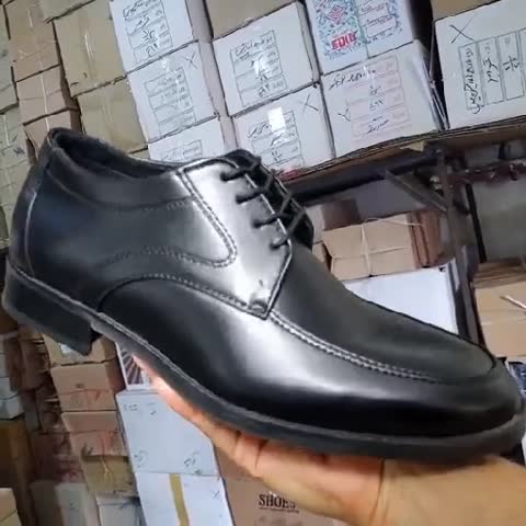 کفش رسمی مردانه مدل سامان چرم مصنوعی رنگ مشکی