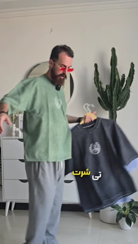 تیشرت سنگشور آستین سه ربع دورس دو نخ سایز XL تا XXXL