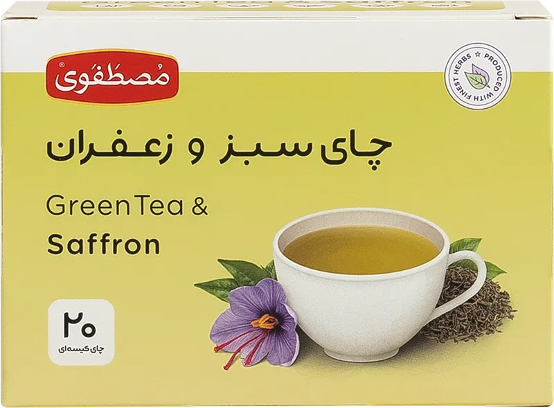 چای سبز زعفرانی 20 عددی