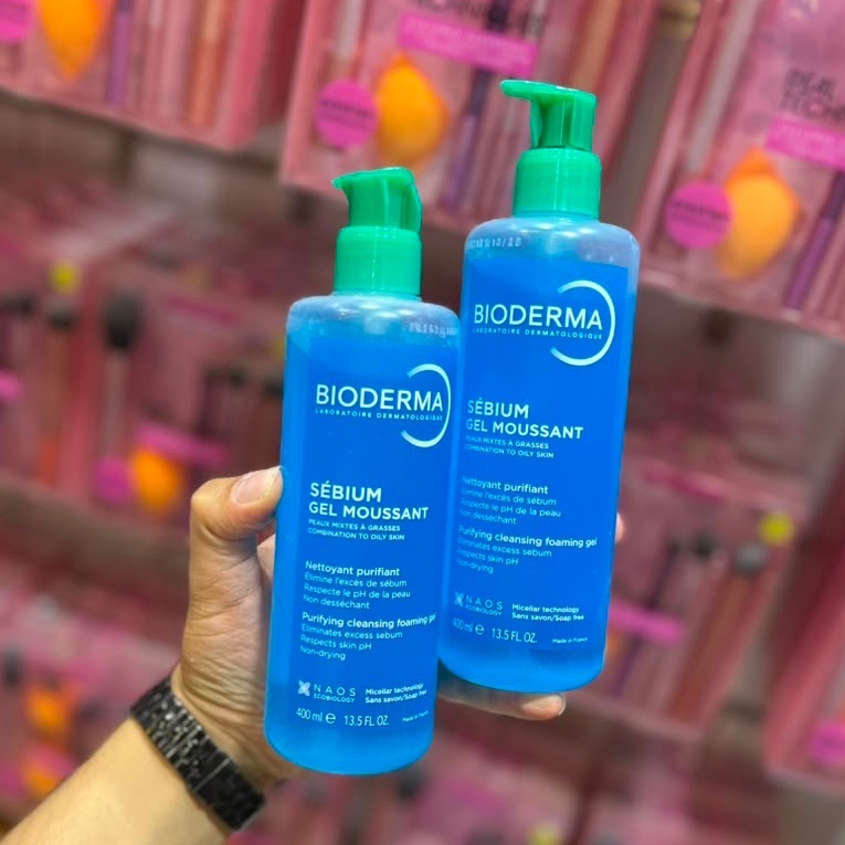 ژل شستشوی صورت بیودرما Bioderma مدل Sebium مناسب پوست چرب و مختلط