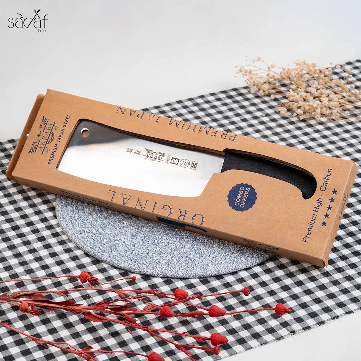 ساطور بزرگ فولاد دسته پلاستیکی اکبری زنجان (یک عددی)