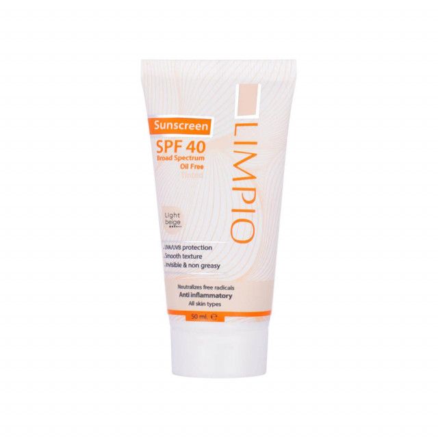 کرم ضد آفتاب رنگی لیمپیو برای انواع پوست SPF 40 حجم 50ml - بژ طبیعی