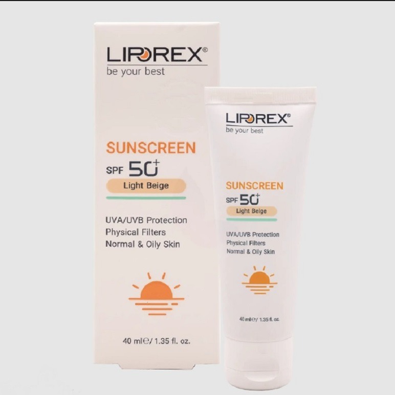 کرم ضد آفتاب بژ روشن لیپورکس مناسب پوست چرب حجم 40mL