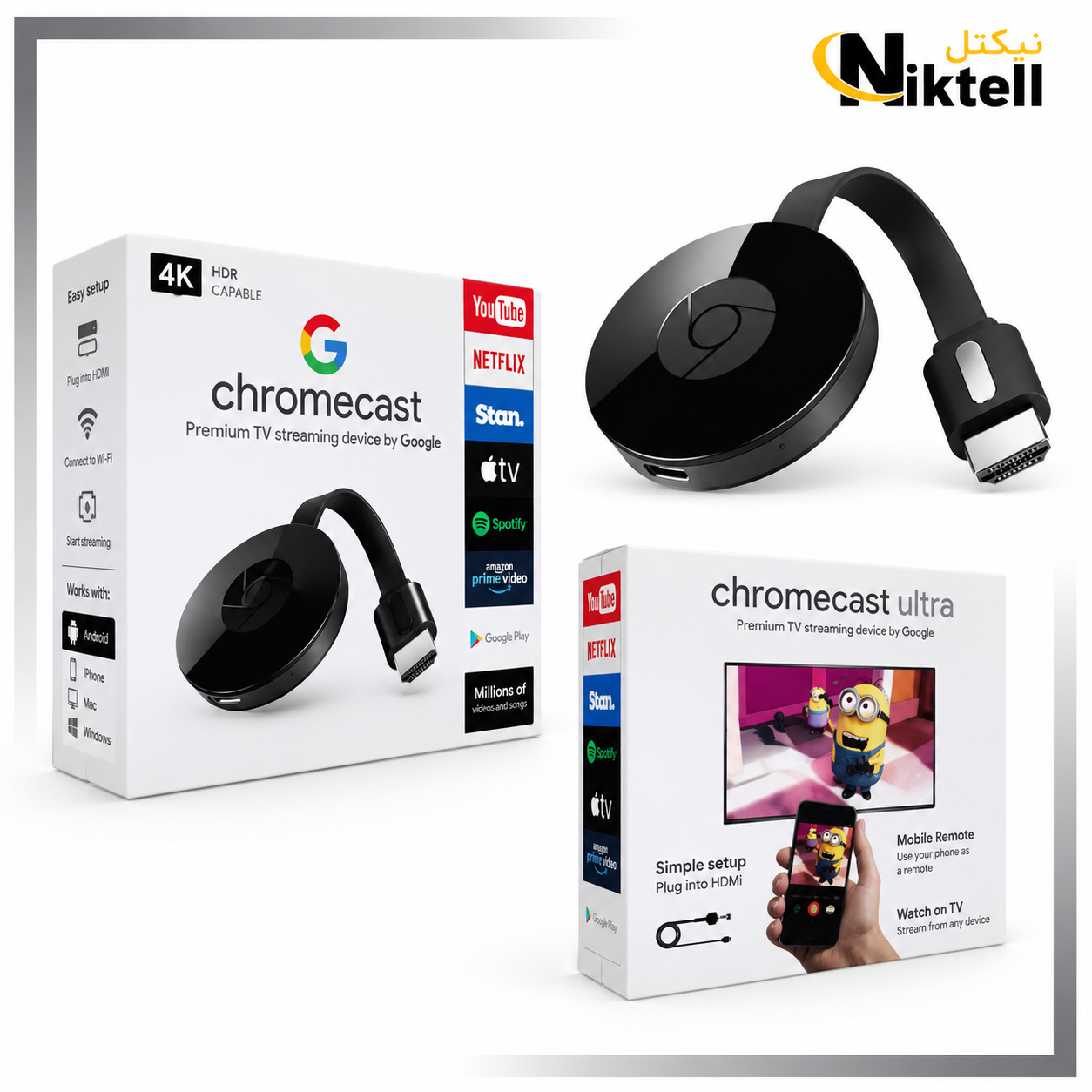 تبدیل موبایل به تلویزیون کروم کست مدل G2-6 4K