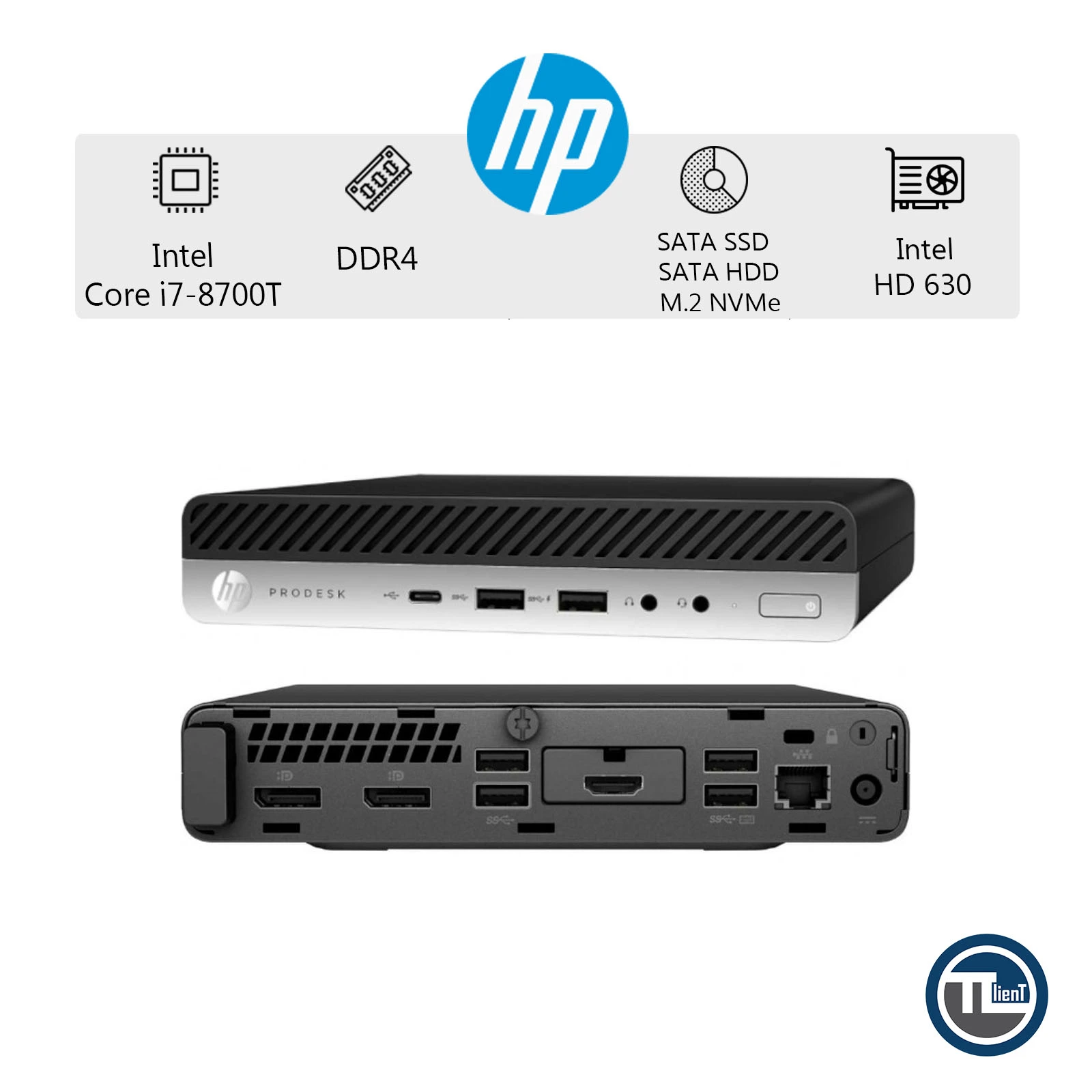 مینی پی سی (HP ProDesk 600 G4 (Core i7-8700T