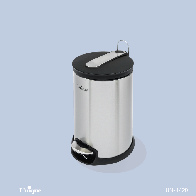 سطل زباله 12 استیل باآرام بند یونیک کد UN-4420