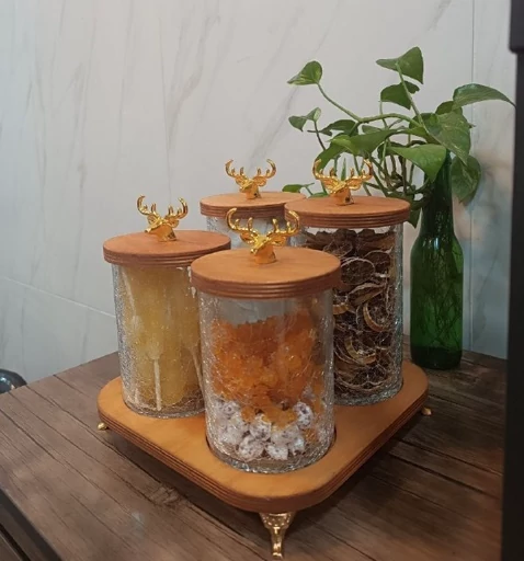 ست پاسماوری 4 تایی پایه دار (پست پیشتاز پس کرایه)