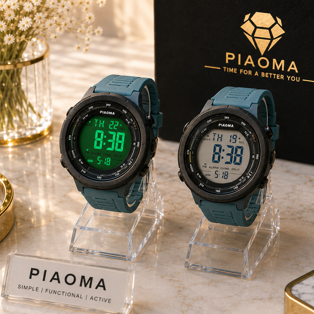 ساعت دیجیتال اسپرت PIAOMA سبزآبی