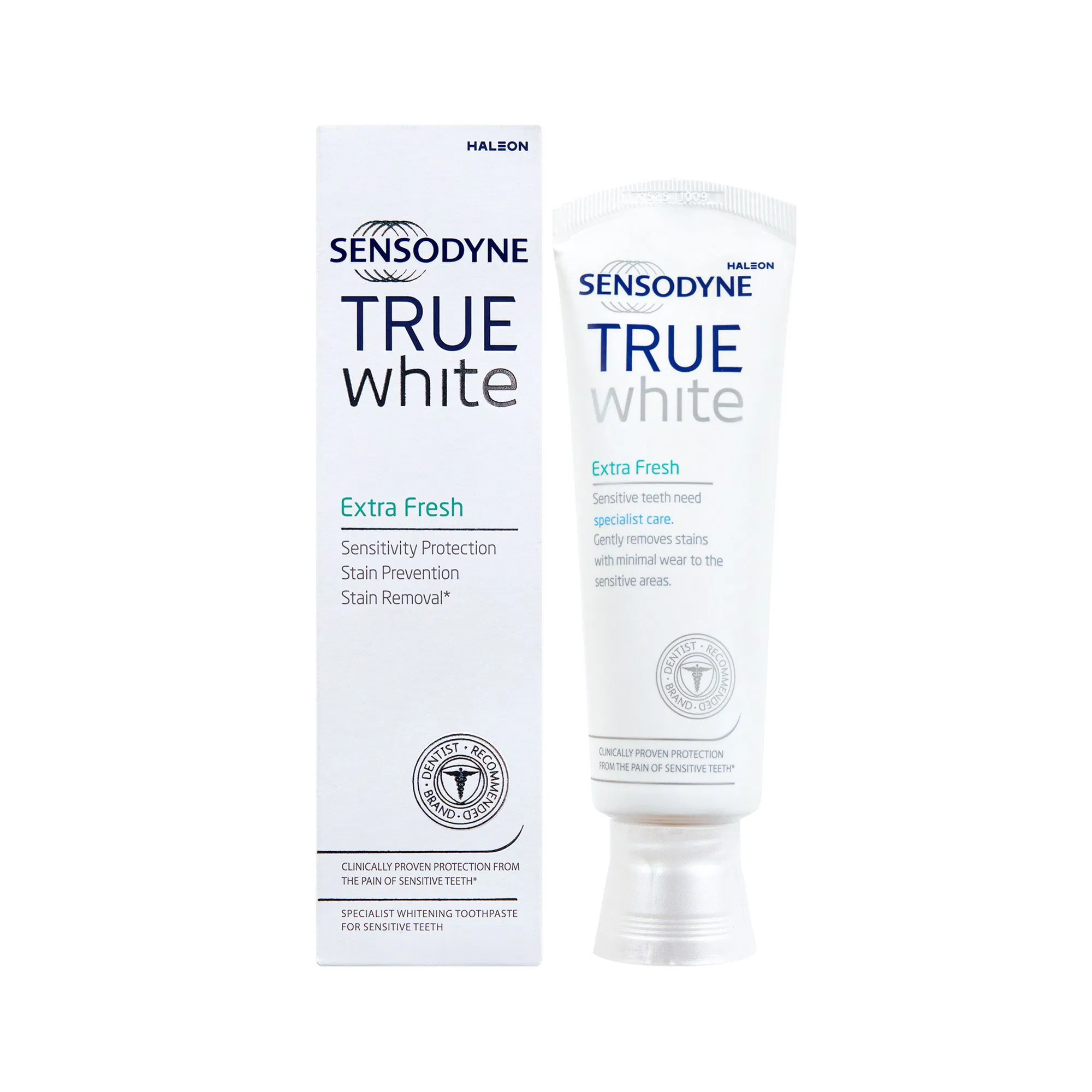 خمیر دندان سفید کننده ملایم برای دندان های حساس سنسوداین مدل وایت ترو sensodyne White TRUE با طمع نعناع خنک