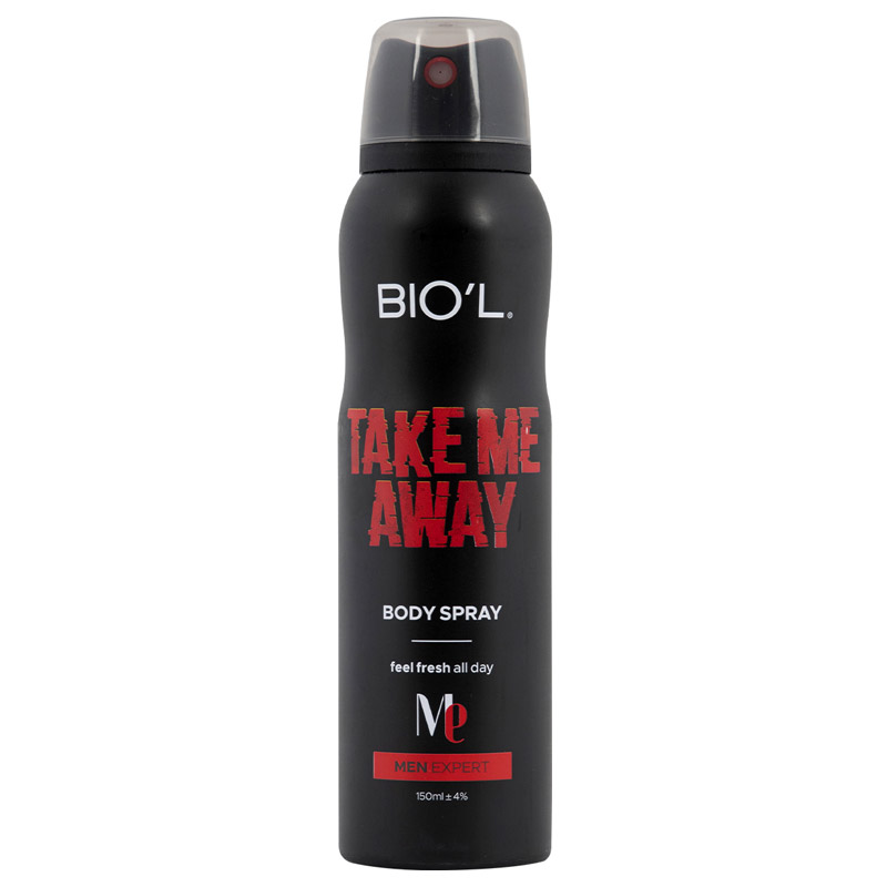 اسپری خوشبو کننده بدن آقایان حجم 150 میل مدل TAKE ME AWAY بیول - BIOL