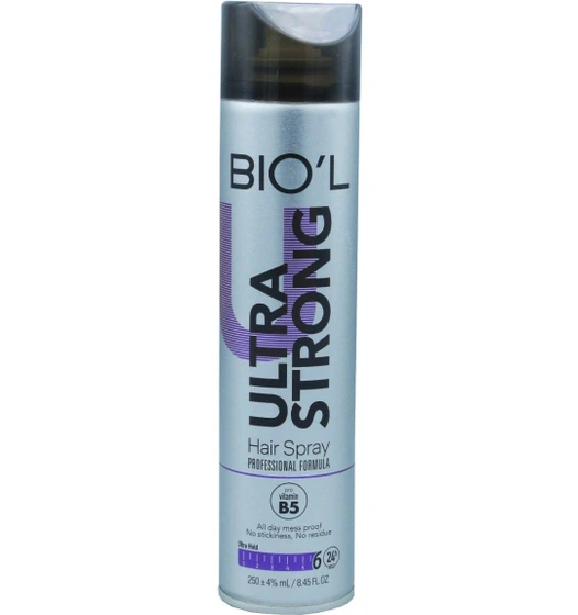 اسپری حالت دهنده موی سر حجم 500 میل الترا (فوق العاده قوی) شماره 6 بیول - BIOL