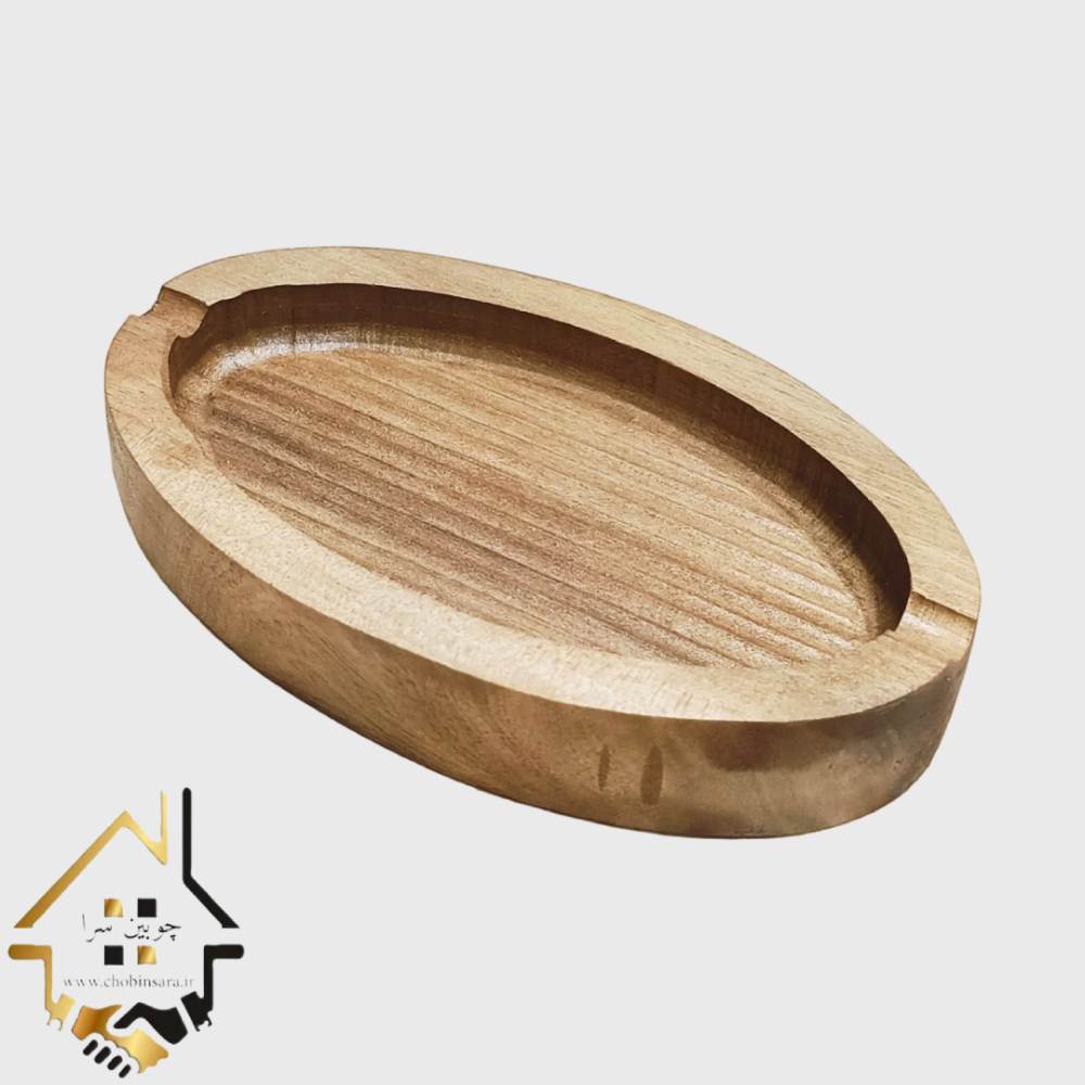 زیر سیگاری چوبی مدل بیضی