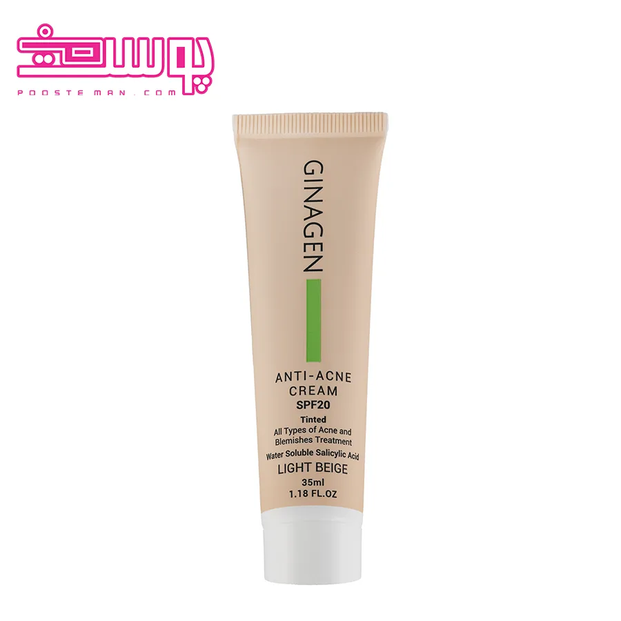 کرم ضد جوش رنگی ژیناژن حجم 35ml