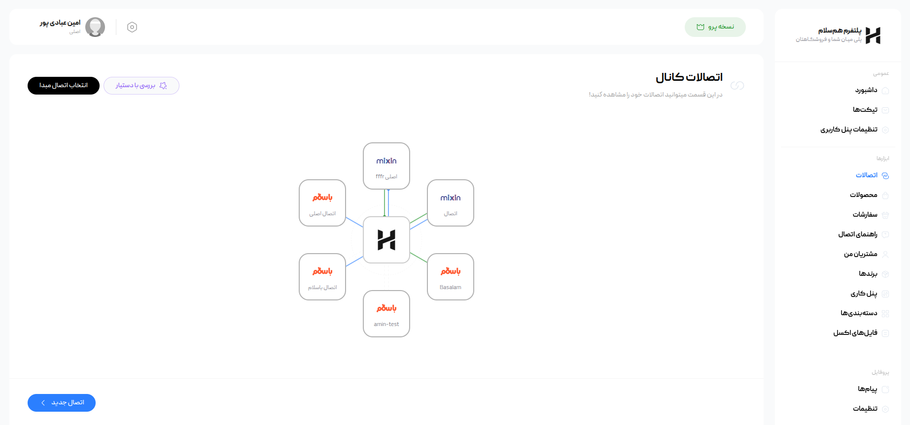 صفحه اتصالات همسلام