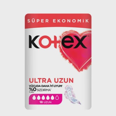 نوار بهداشتی کوتکس مدل Ultra Uzun بسته 18 عددی