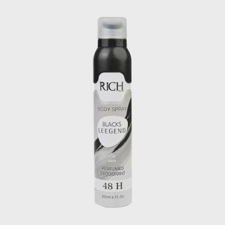 اسپری بدن مردانه ریچ بونومیا مدل Blacks Leegend حجم 200 میلی لیتر