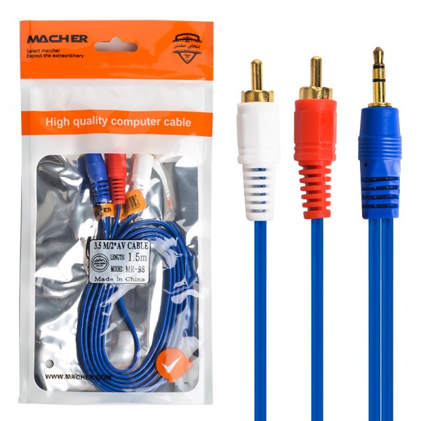 کابل 1 به 2 صدا مچر طول 1.5 متر مدل MR-98