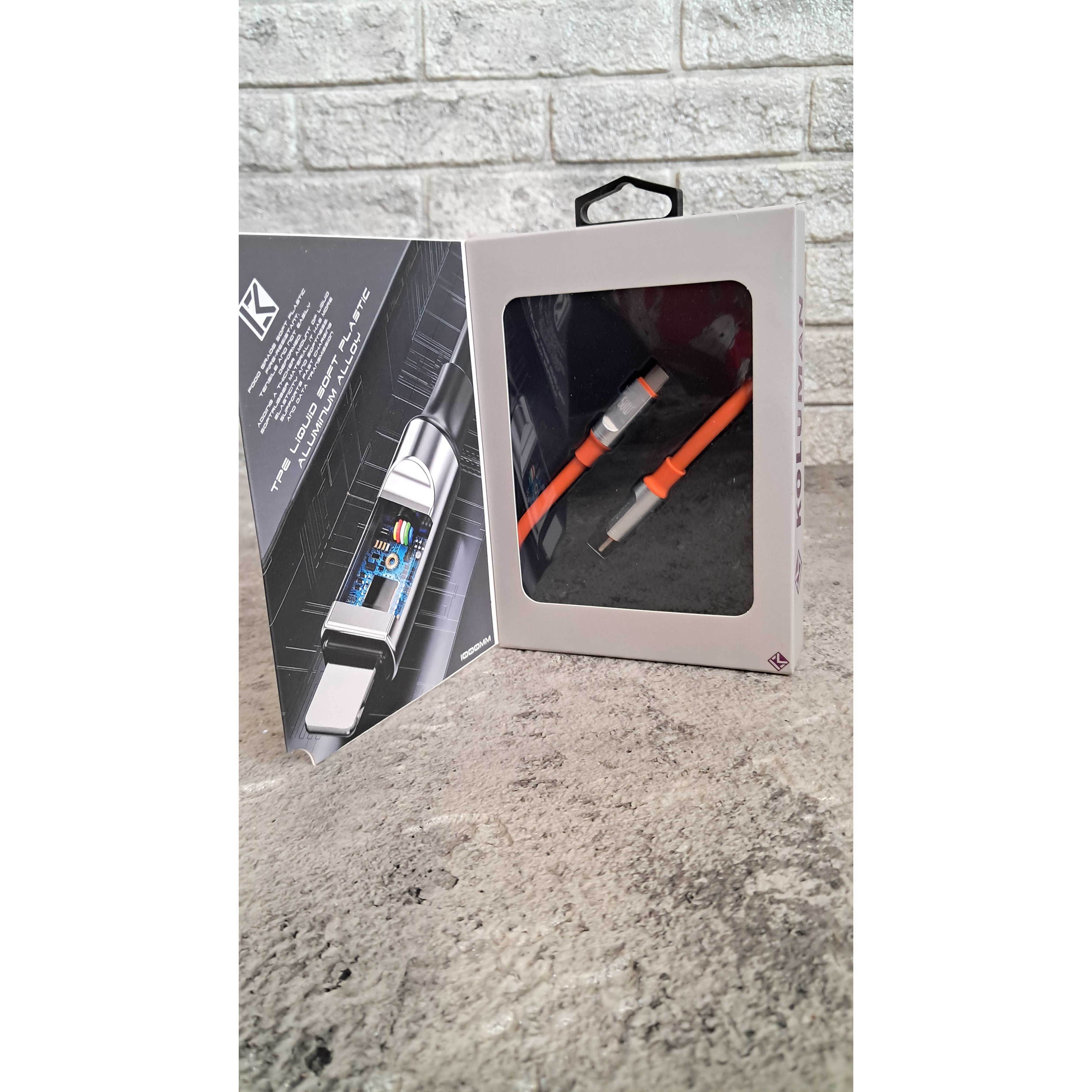 کابل شارژ دوسر تایپ سی کلومن مدل KD-80