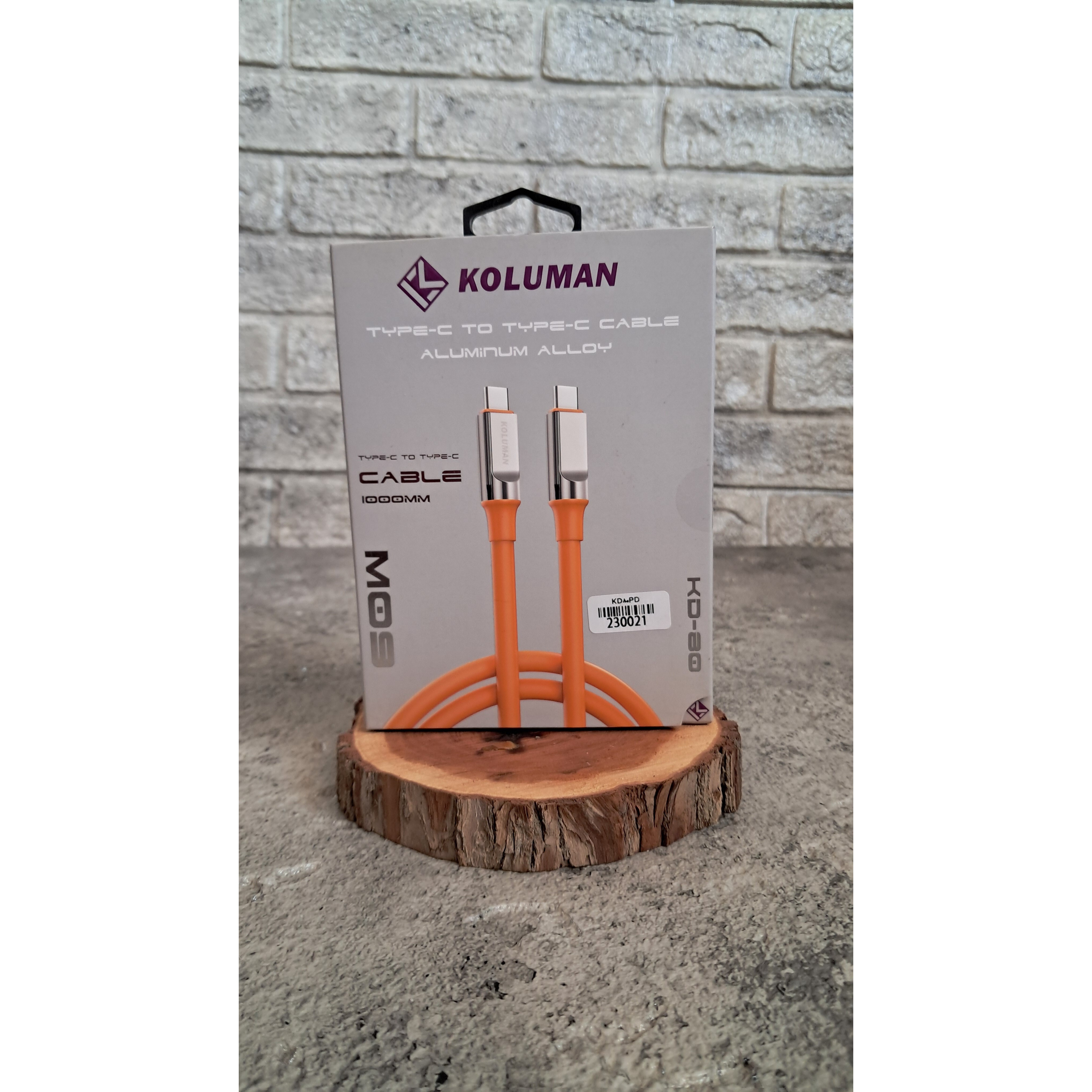 کابل شارژ دوسر تایپ سی کلومن مدل KD-80