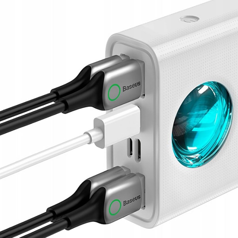پاوربانک باسئوس مدل Ambilight dighital display BS-30KP365 ظرفیت 30000 میلی آمپرساعت