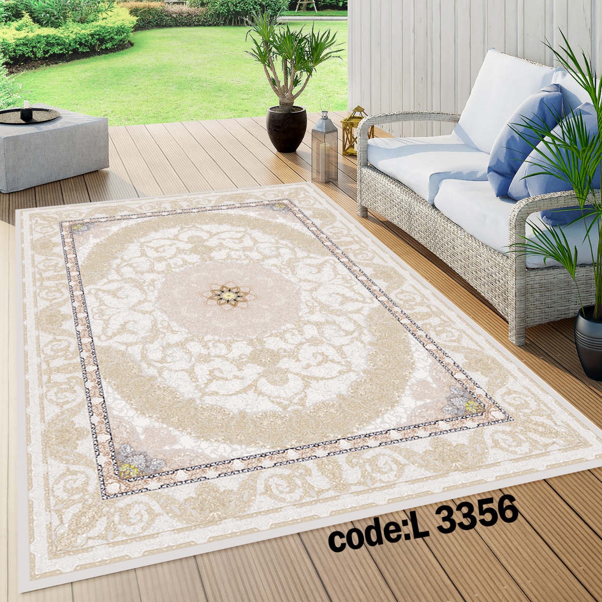 روفرشی کشدار (کاور فرش) و فرشینه و پادری کالای خواب متین کد L 3356