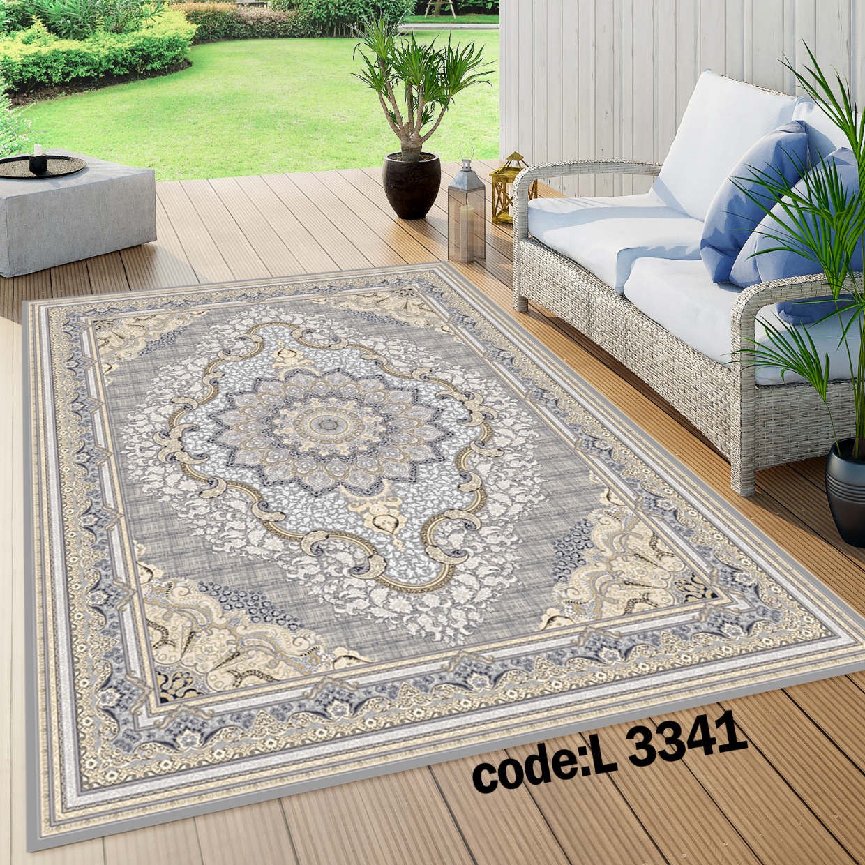 روفرشی کشدار (کاور فرش) و فرشینه و پادری کالای خواب متین کد L 3341