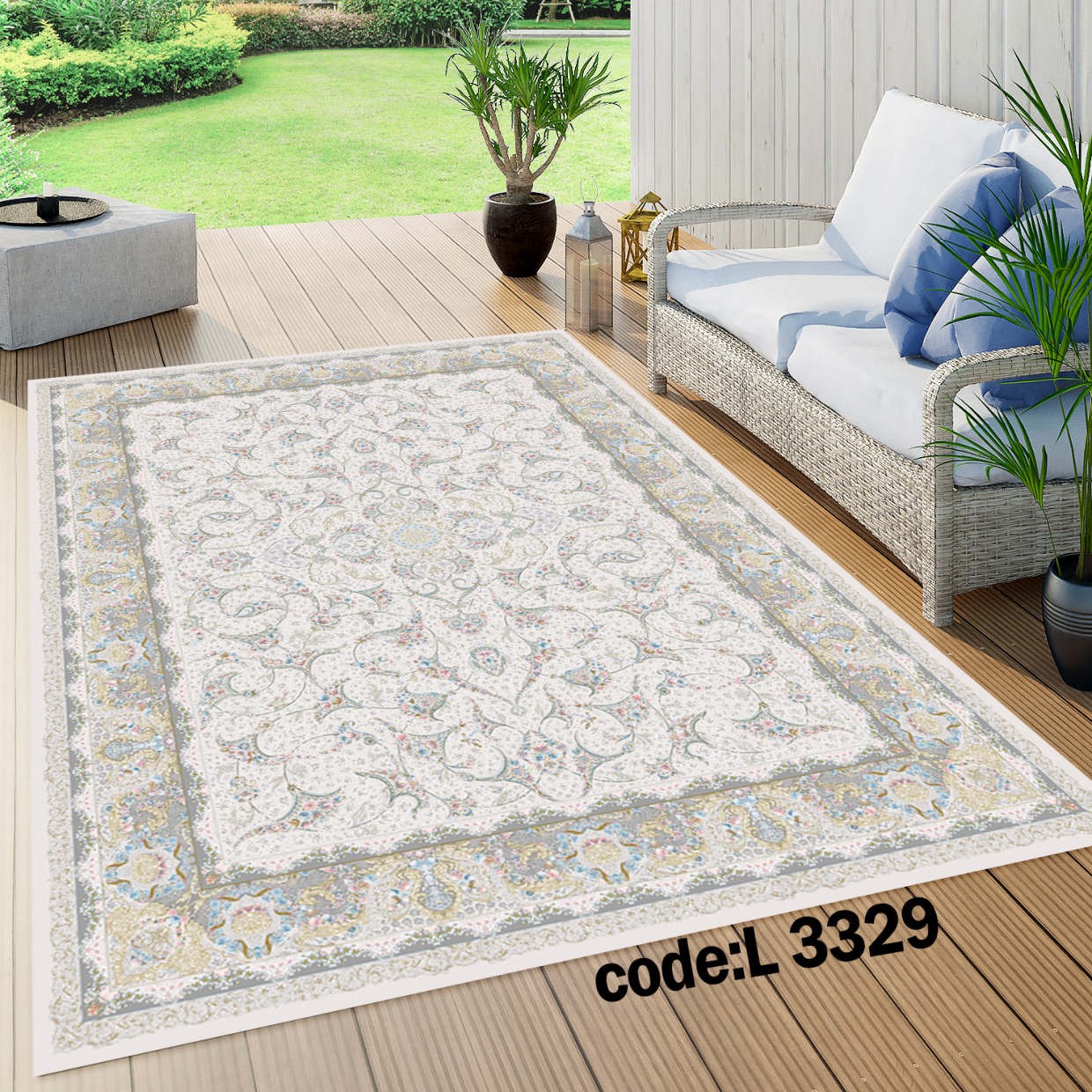روفرشی کشدار (کاور فرش) و فرشینه و پادری کالای خواب متین کد L 3329