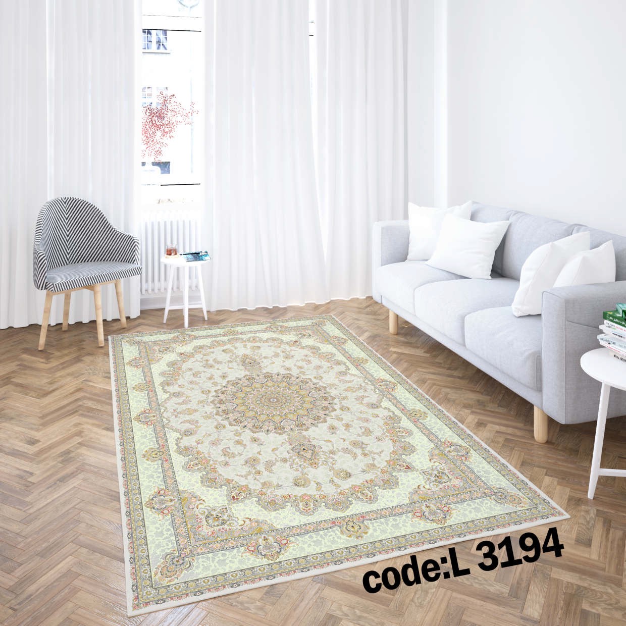 روفرشی کشدار (کاور فرش) و فرشینه و پادری کالای خواب متین کد L 3194