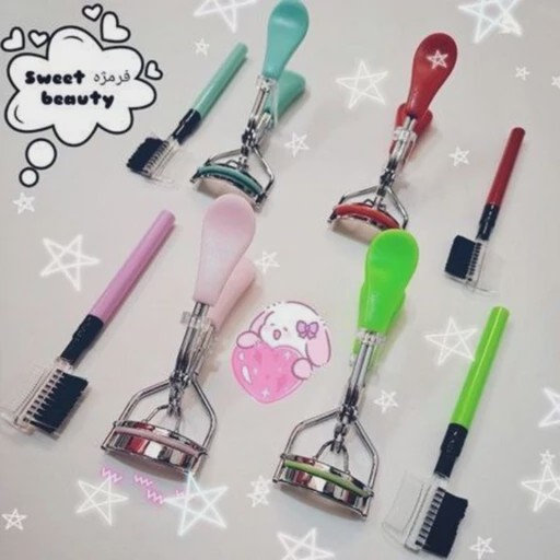 فرمژه رنگی همراه با شانه برند beauty tools