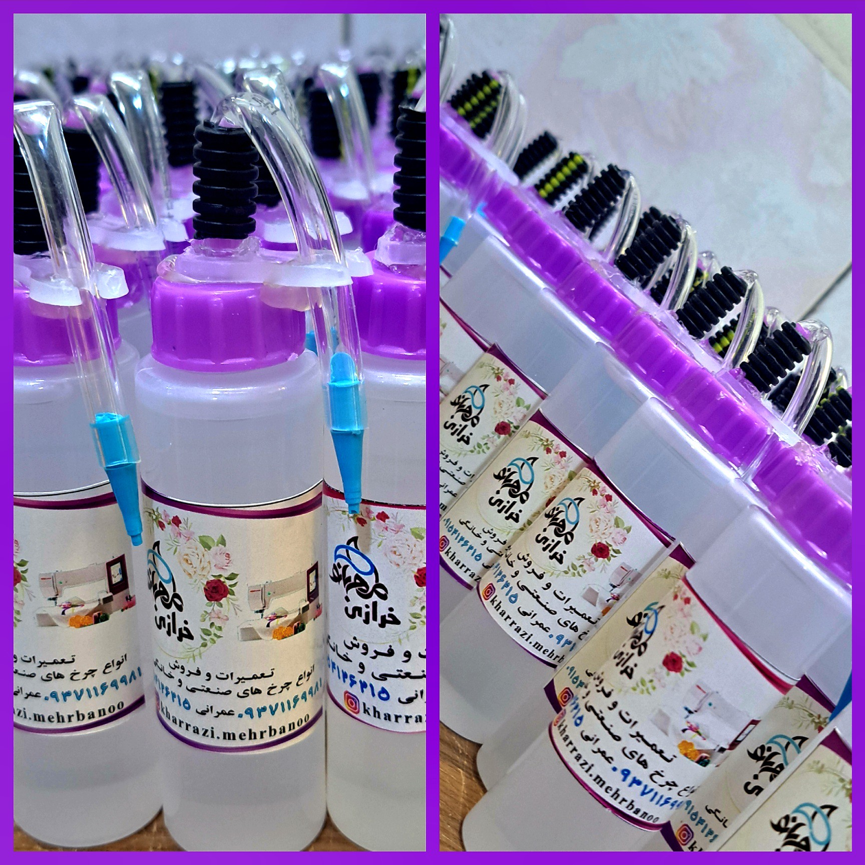 روغندان 60 سی سی شلنگ دار با روغن چرخ خیاطی درجه یک