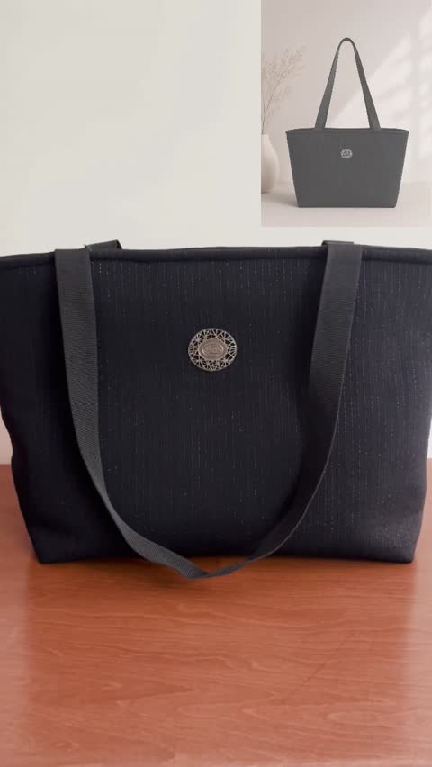کیف پارچه ای مشکی جادار 