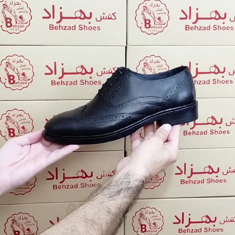 کفش تمام چرم طبیعی گاوی مردانه سایز 40 تا 44 رنگ مشکی زیره پیو پاشنه سه سانتی رویه چرم طبیعی آستر چرم میشن 
