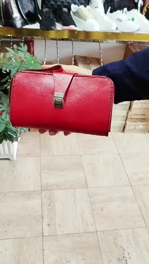 کیف پول جا موبایلی دار چرم اصل