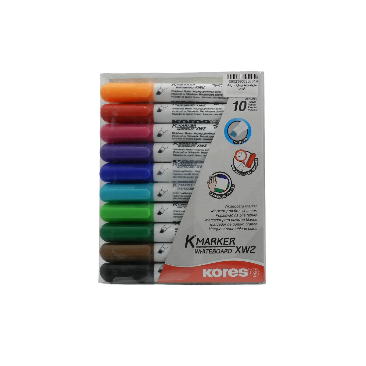 ماژیک وایت برد 10 رنگ کورس مدل Kores XW1
