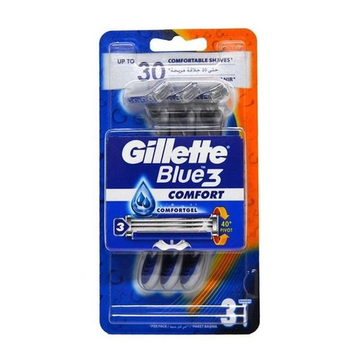 خودتراش 3 لبه ژیلت بلو3 Gillette مدل Blue 3 Comfort بسته 3 عددی