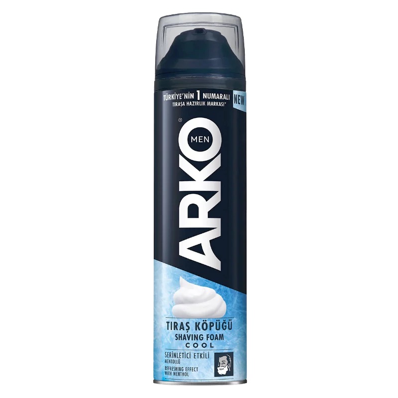 فوم اصلاح صورت آرکو ARKO COOL MENTHOL حاوی منتول خنک کننده پوست حجم 200 میل