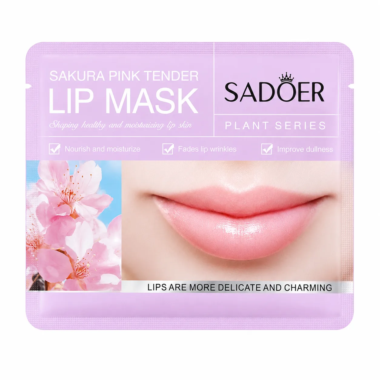 ماسک ورقه ای آبرسان لب سادور SADOER با رایحه گل رز