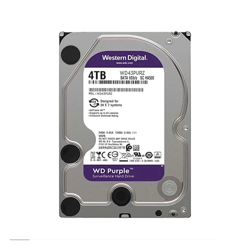 هارد دیسک اینترنال ظرفیت 4TB وسترن دیجیتال بنفش گارانتی اصلی