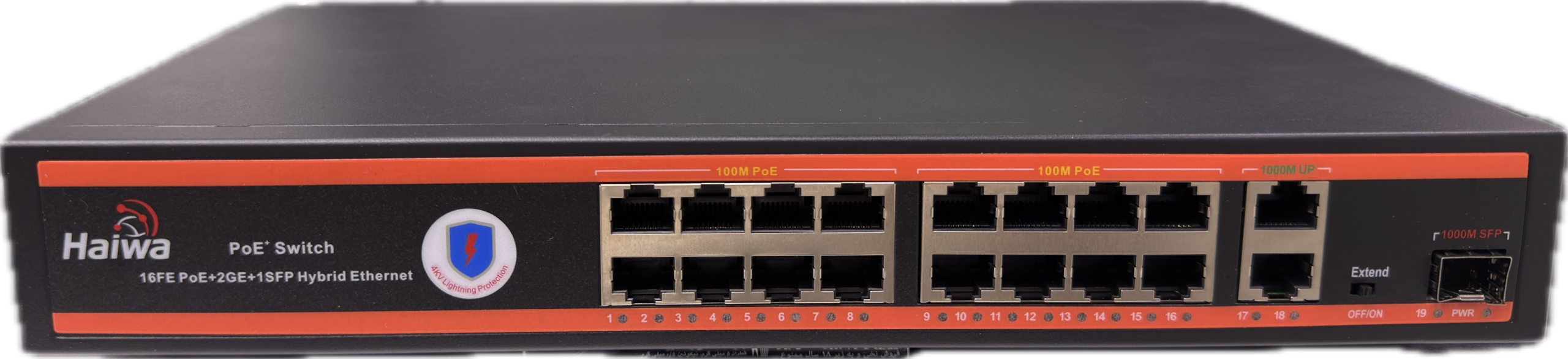سوئیچ 16 پورت POE مدل SW-H1621G-300i برند Haiwa