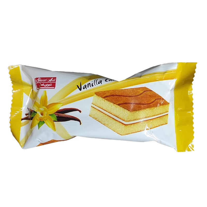 کیک دو لایه با کرم وانیلی آلبینا شیرین عسل - 30 گرم بسته 36 عددی