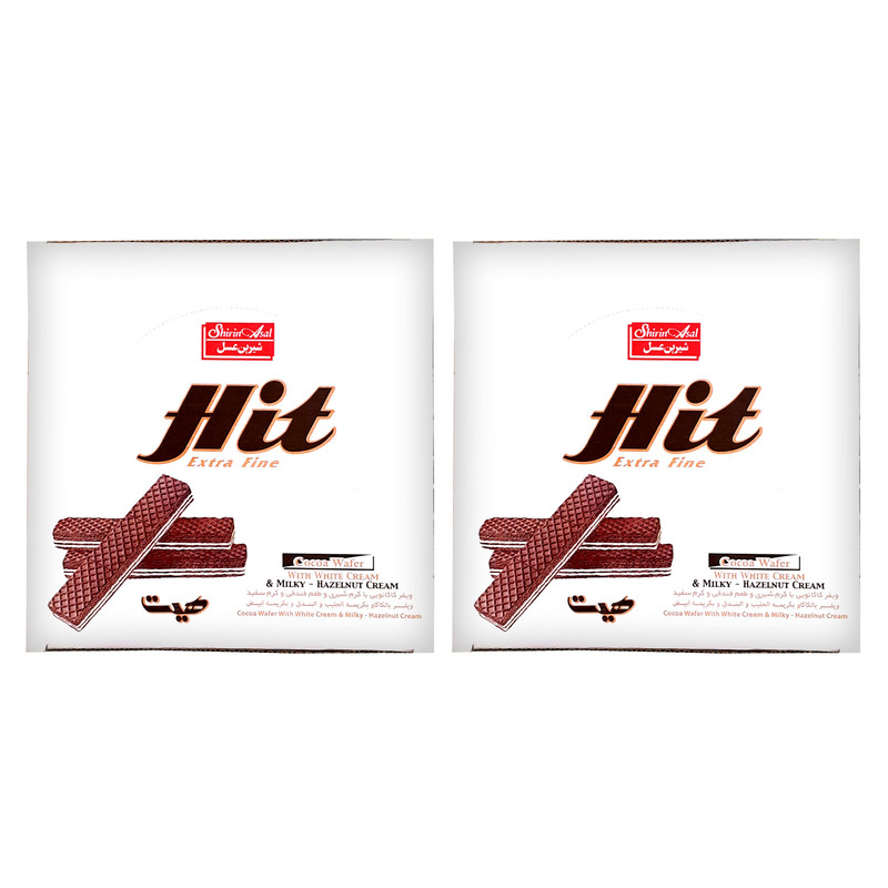 ویفر کاکائویی با کرم شیری شیرین عسل - 600 گرم مجموعه 2 عددی