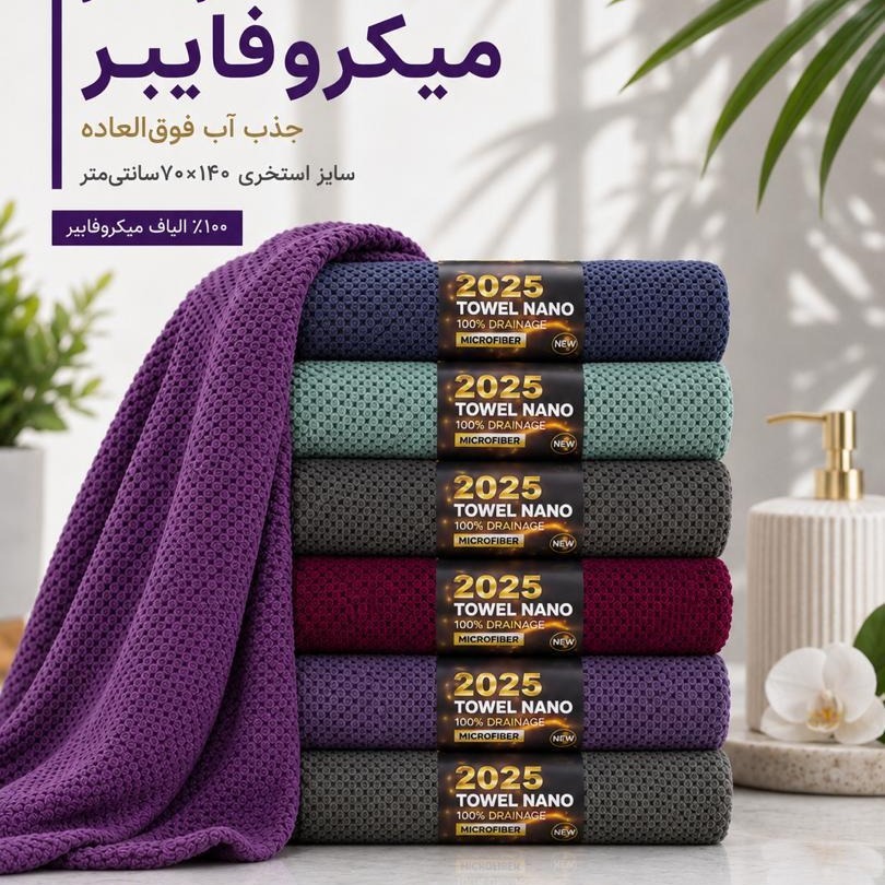 حوله حمامی نانو الیاف میکرو فایبر