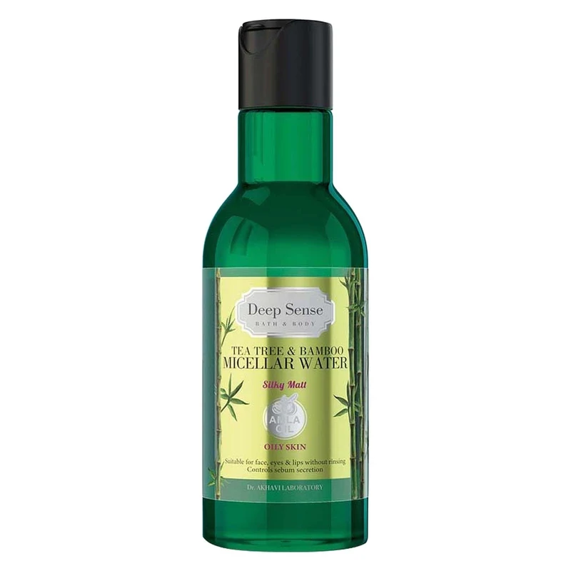محلول پاککننده آرایش صورت دیپ سنس مدل tea tree & bamboo حجم 160 میلیلیتر